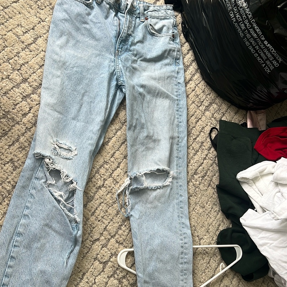 Zara ripped jeans